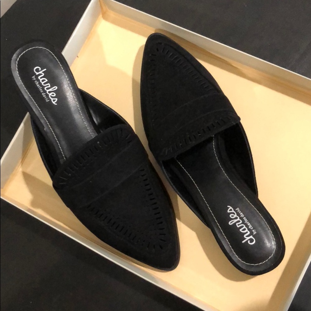Black Suede Mules size 7